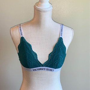 Victoria’s Secret Emerald Green Lace Bralette Small
